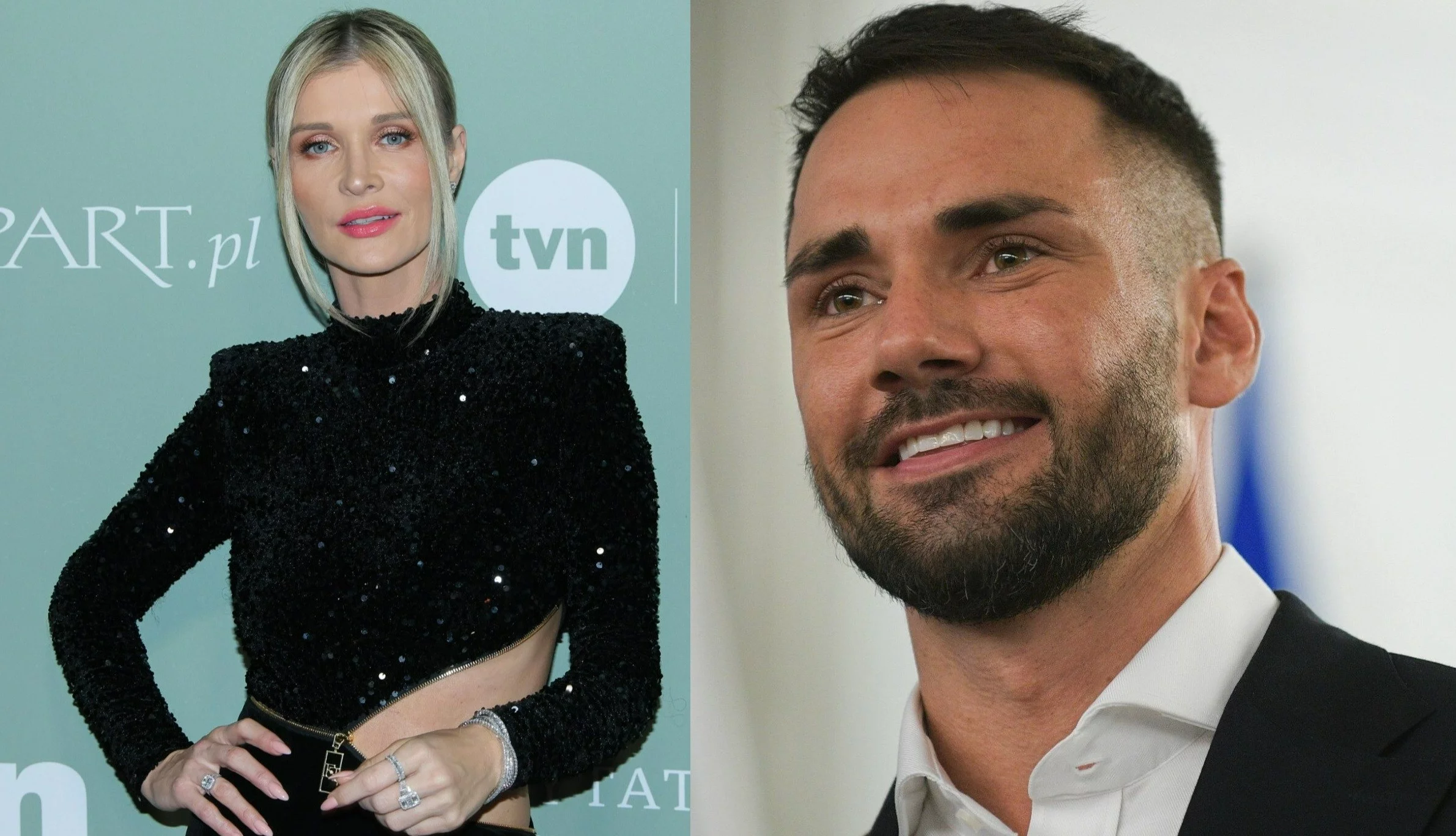 Modelka Joanna Krupa / poseł Lewicy Łukasz Litewka