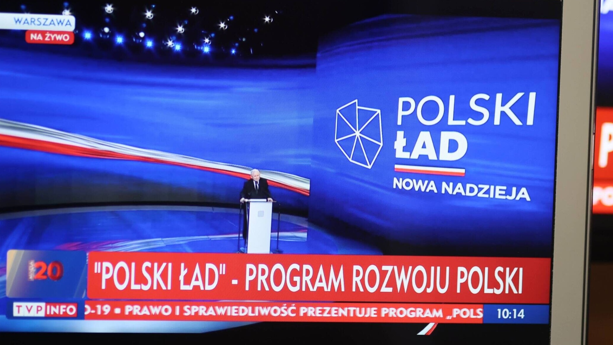 Transmisja TVP Info prezentacji programu PiS "Polski Ład".