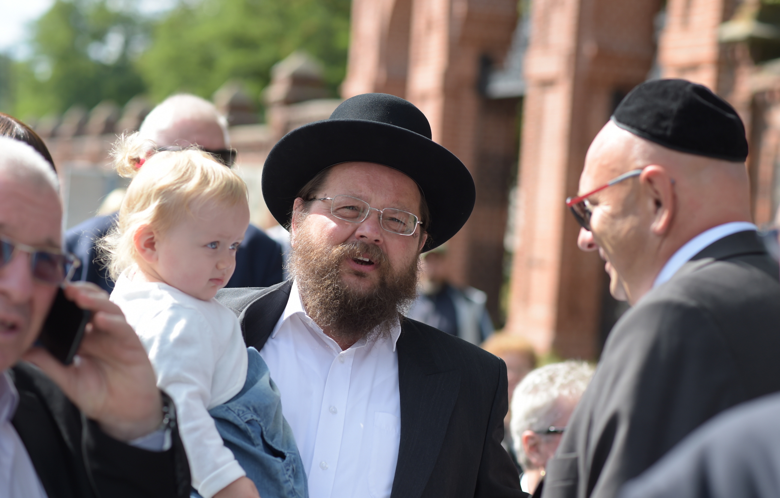 Żydzi podczas uroczystości religijnej