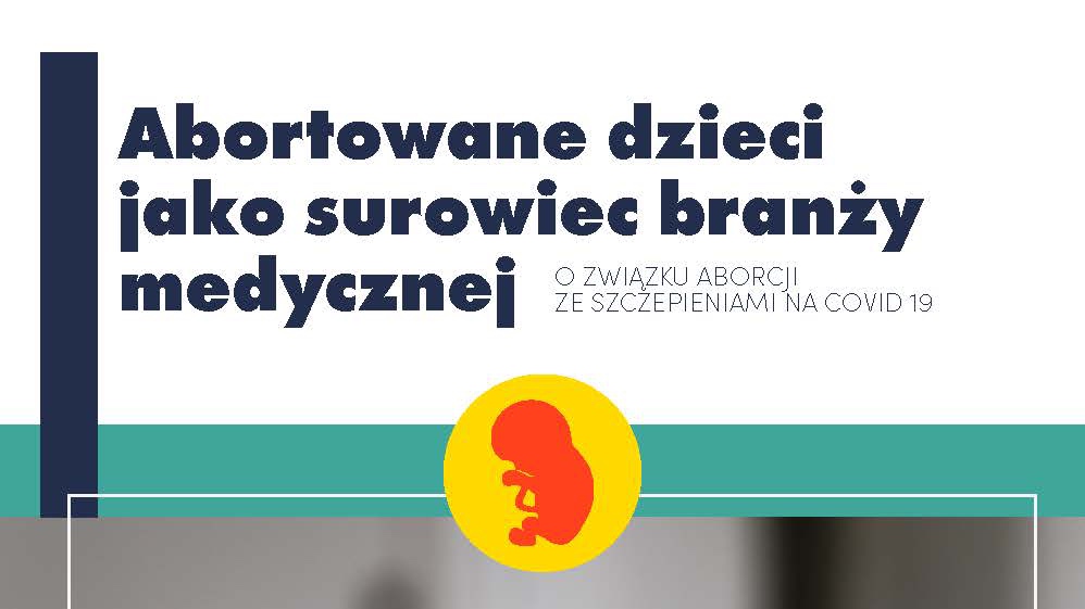 Fragment okładki raportu o związkach branży medycznej z przemysłem aborcyjnym