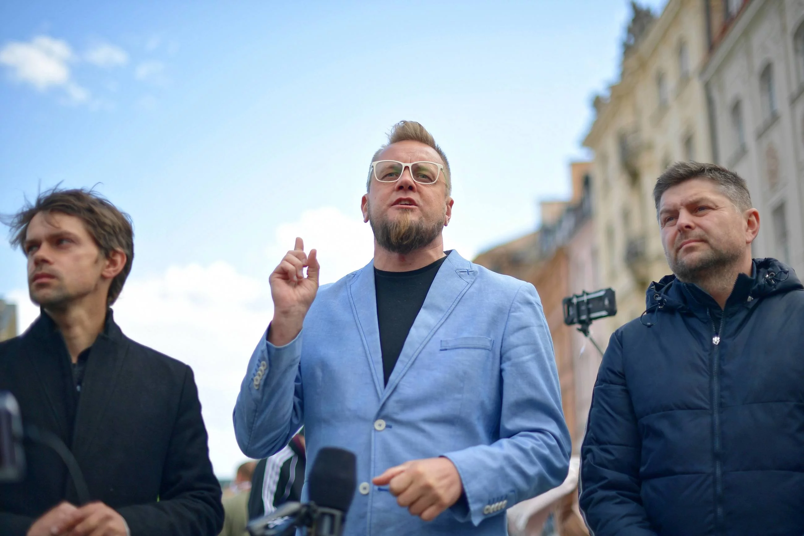 Paweł Tanajno, po lewej Michał Kołodziejczak, lider AgroUnii