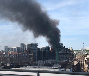 pożar hotelu w Londynie