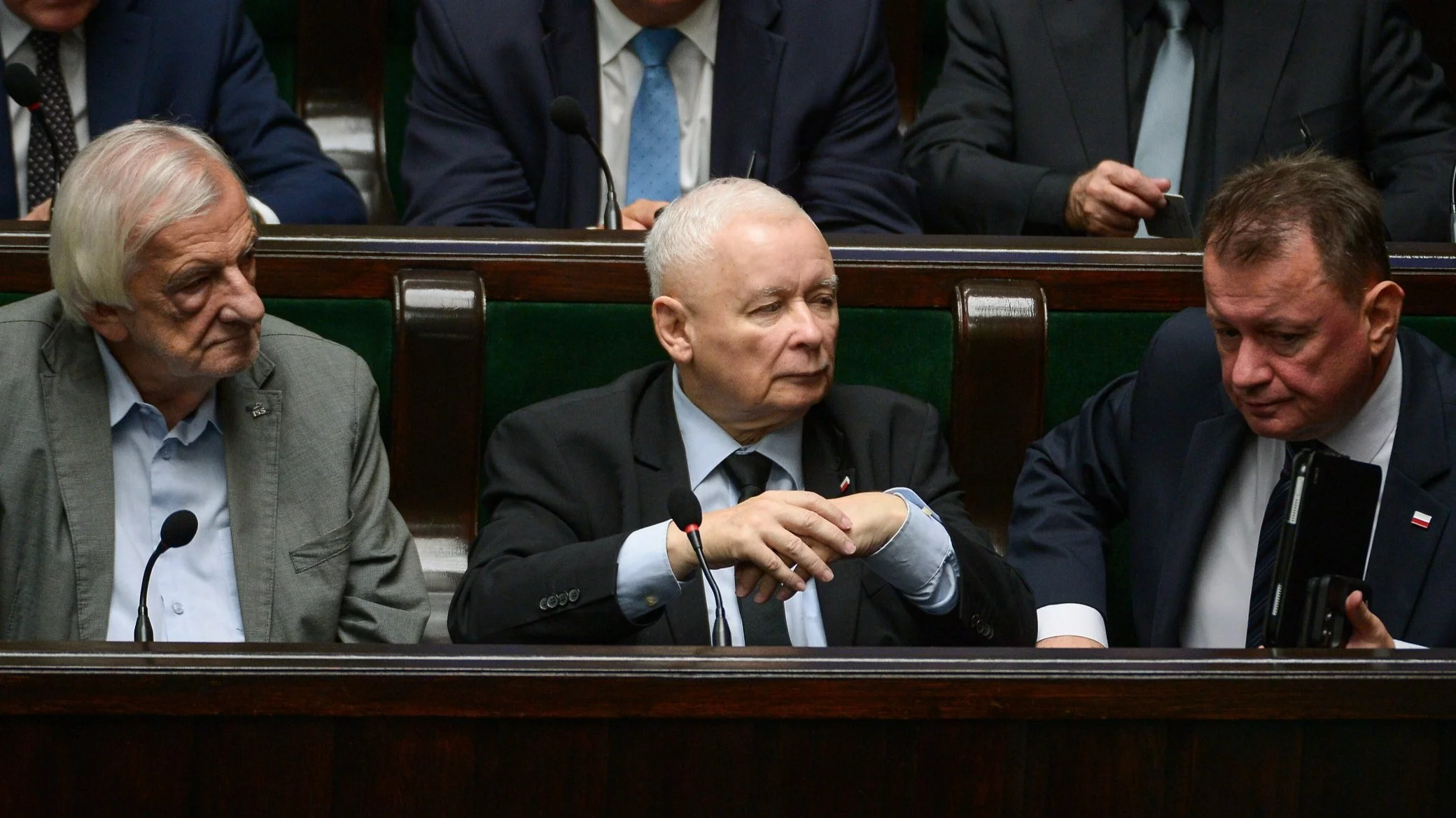 Ryszard Terlecki, Jarosław Kaczyński i Mariusz Błaszczak