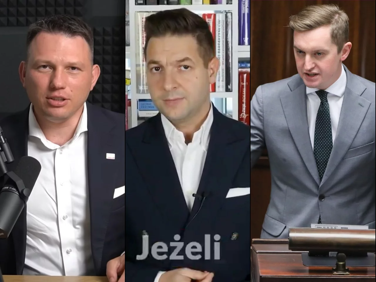 Sławomir Mentzen, Patryk Jaki i Sebastian Kaleta