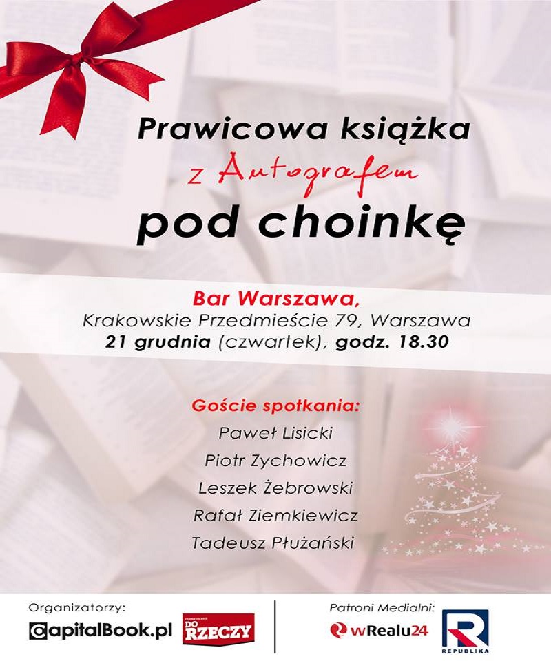 Prawicowa książka z autografem pod choinkę