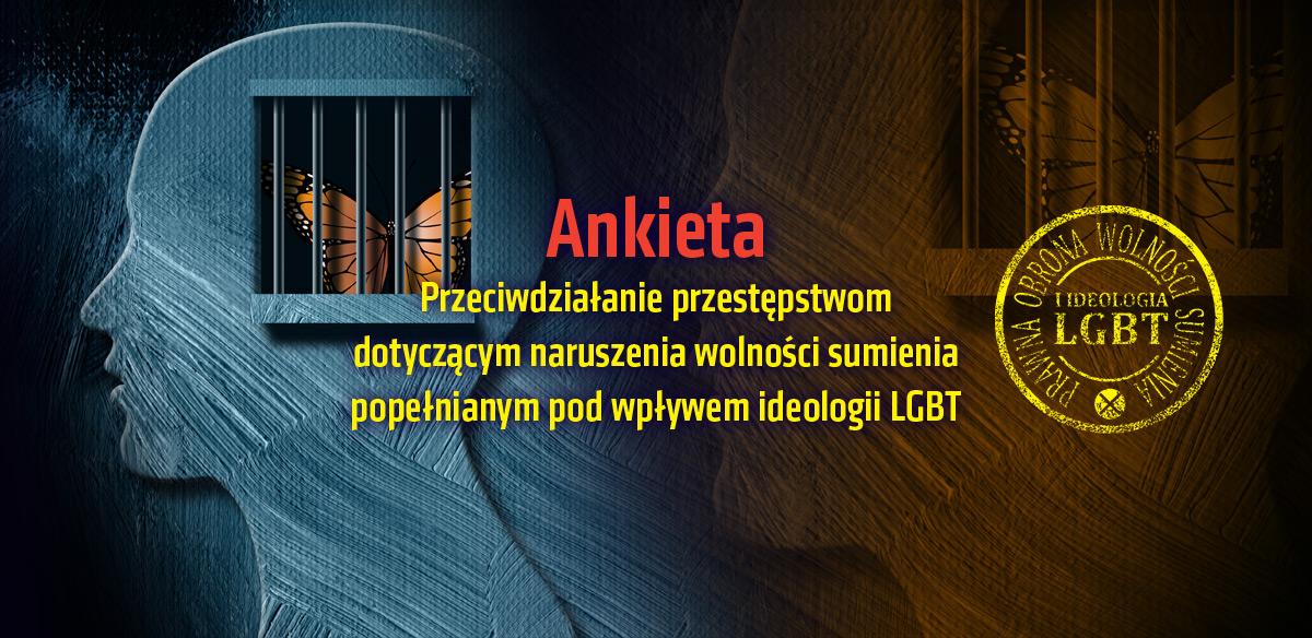 Ankieta – Przeciwdziałanie przestępstwom dotyczącym naruszenia wolności sumienia popełnianym pod wpływem ideologii LGBT