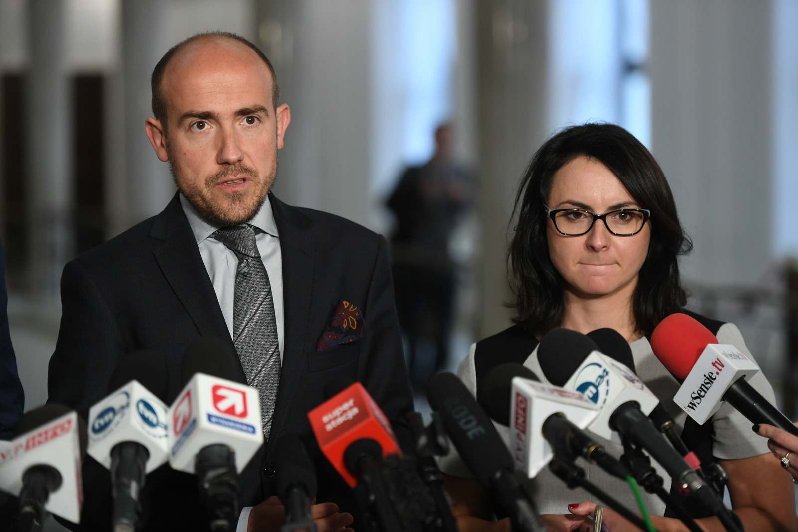 Borys Budka (PO) i Kamila Gasiuk-Pihowicz (Nowoczesna)