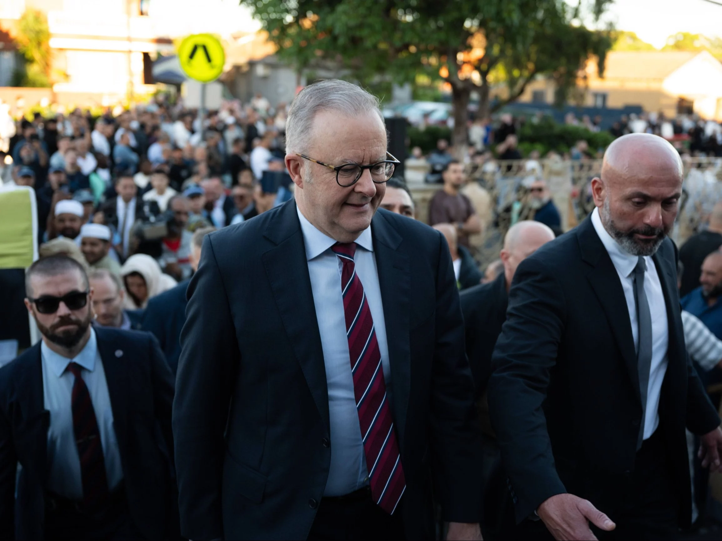 Anthony Albanese w meczecie Lakemba w Sydney