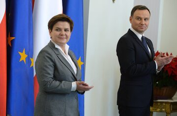 Premier Beata Szydło i prezydent Andrzej Duda