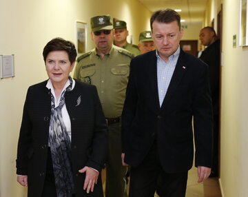 Premier Beata Szydło i szef MSWiA Mariusz Błaszczak