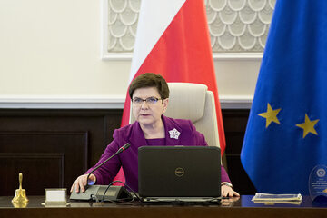Premier Beata Szydło na posiedzeniu rządu