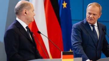 Premier Donald Tusk i kanclerz Niemiec Olaf Scholz