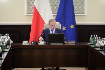 Premier Donald Tusk na posiedzeniu rządu