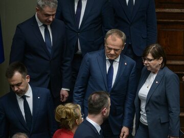 Premier Donald Tusk z członkami rządu