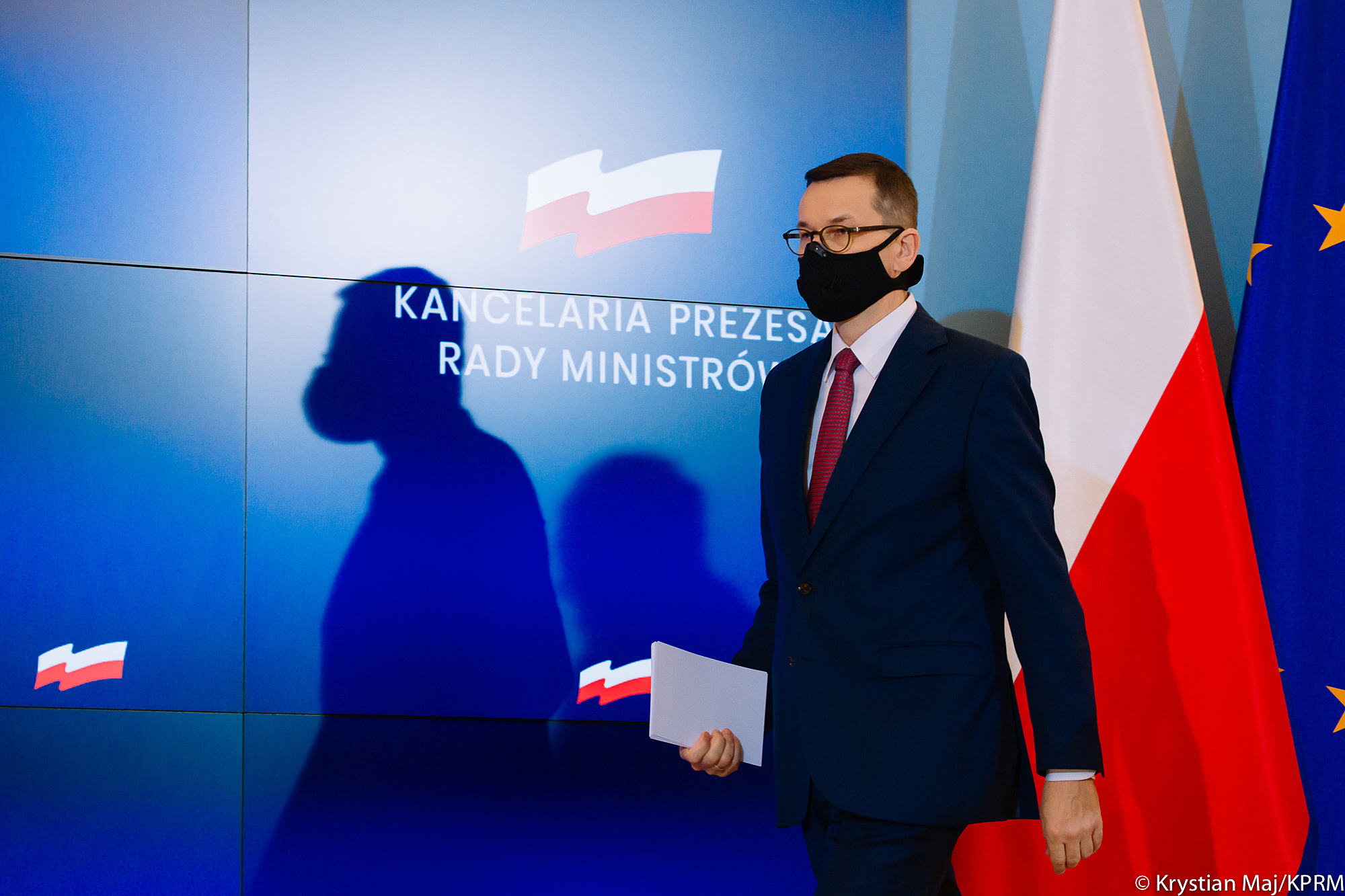 Mateusz Morawiecki podczas konferencji w KPRM