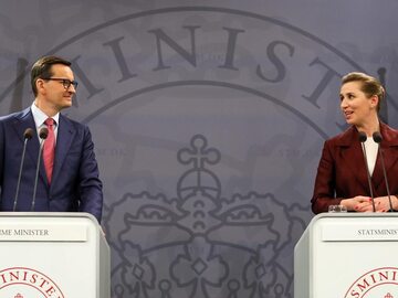 Premier Mateusz Morawiecki i premier Danii Mette Frederiksen