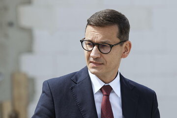 Premier Mateusz Morawiecki podczas wizyty we Wrocławiu