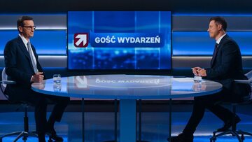 Premier Mateusz Morawiecki w programie "Gość Wydarzeń" w Polsat News
