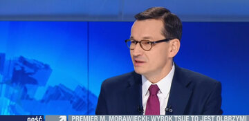 Premier Mateusz Morawiecki w studiu Polsat News