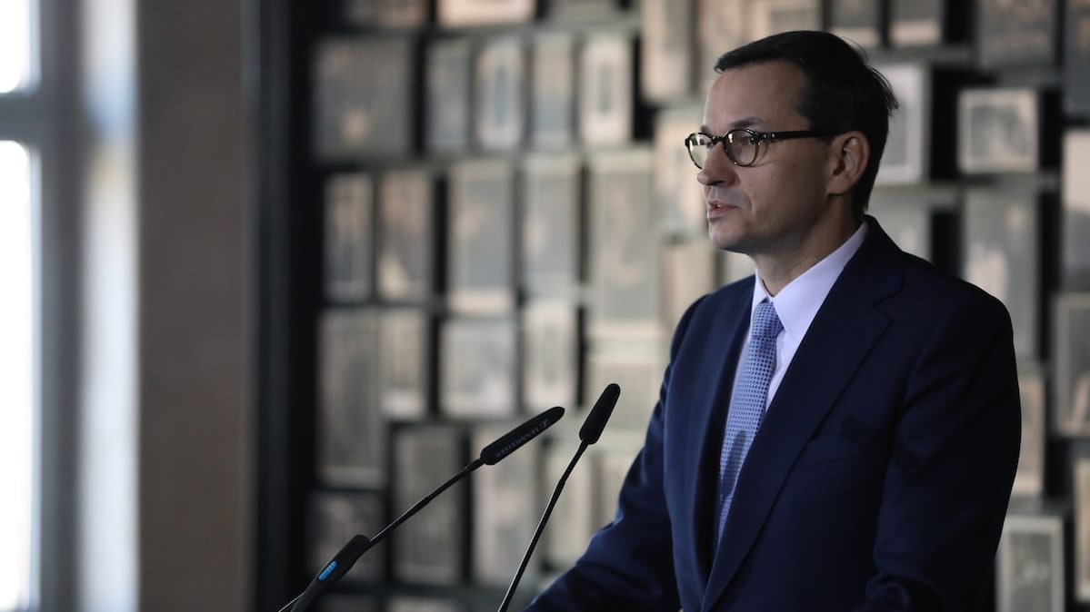 Premier Mateusz Morawiecki, podczas uroczystości z okazji 10-lecia Fundacji Auschwitz-Birkenau.