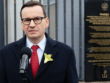 Premier Morawiecki upamiętnił 80. rocznicę wybuchu Powstania w Getcie Warszawskim