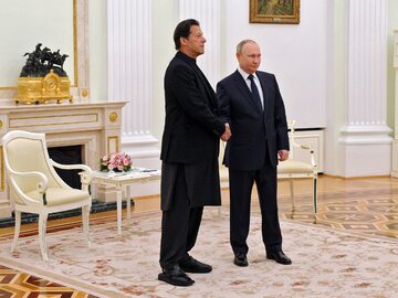 Premier Pakistanu Imran Khan i prezydent Rosji Władimir Putin