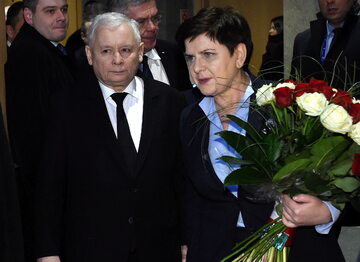 premier RP Beata Szydło i prezes PiS Jarosław Kaczyński