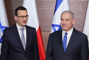 Premier RP Mateusz Morawiecki i premier Izraela Benjamin Netanjahu