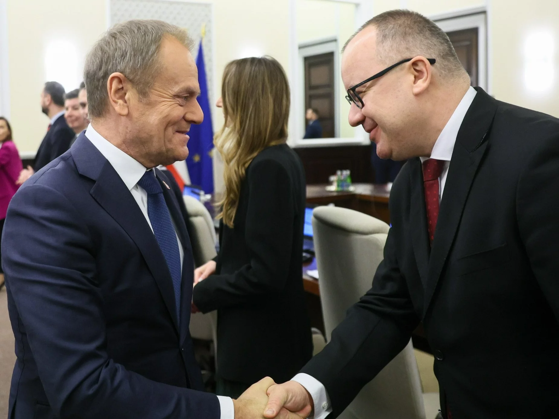 Premier Donald Tusk oraz minister sprawiedliwości Adam Bodnar