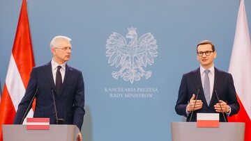 Premierzy Łotwy i Polski na wspólnej konferencji prasowej