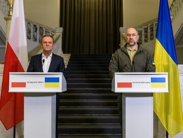 Premierzy Polski i Ukrainy, Donald Tusk i Denys Szmyhal