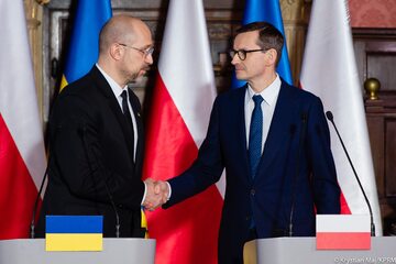 Premierzy Ukrainy i Polski, Denis Szmyhal i Mateusz Morawiecki