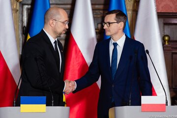 Premierzy Ukrainy i Polski, Denis Szmyhal i Mateusz Morawiecki