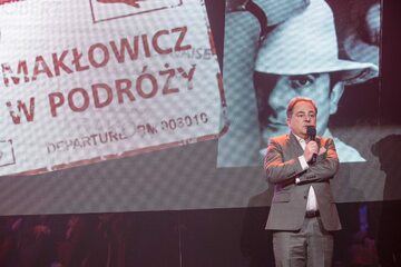Prezentacja wiosennej ramówki TVP2. Nz. prezenter Robert Makłowicz