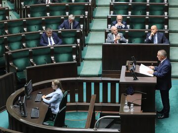 Prezes Najwyższej Izby Kontroli Marian Banaś w Sejmie