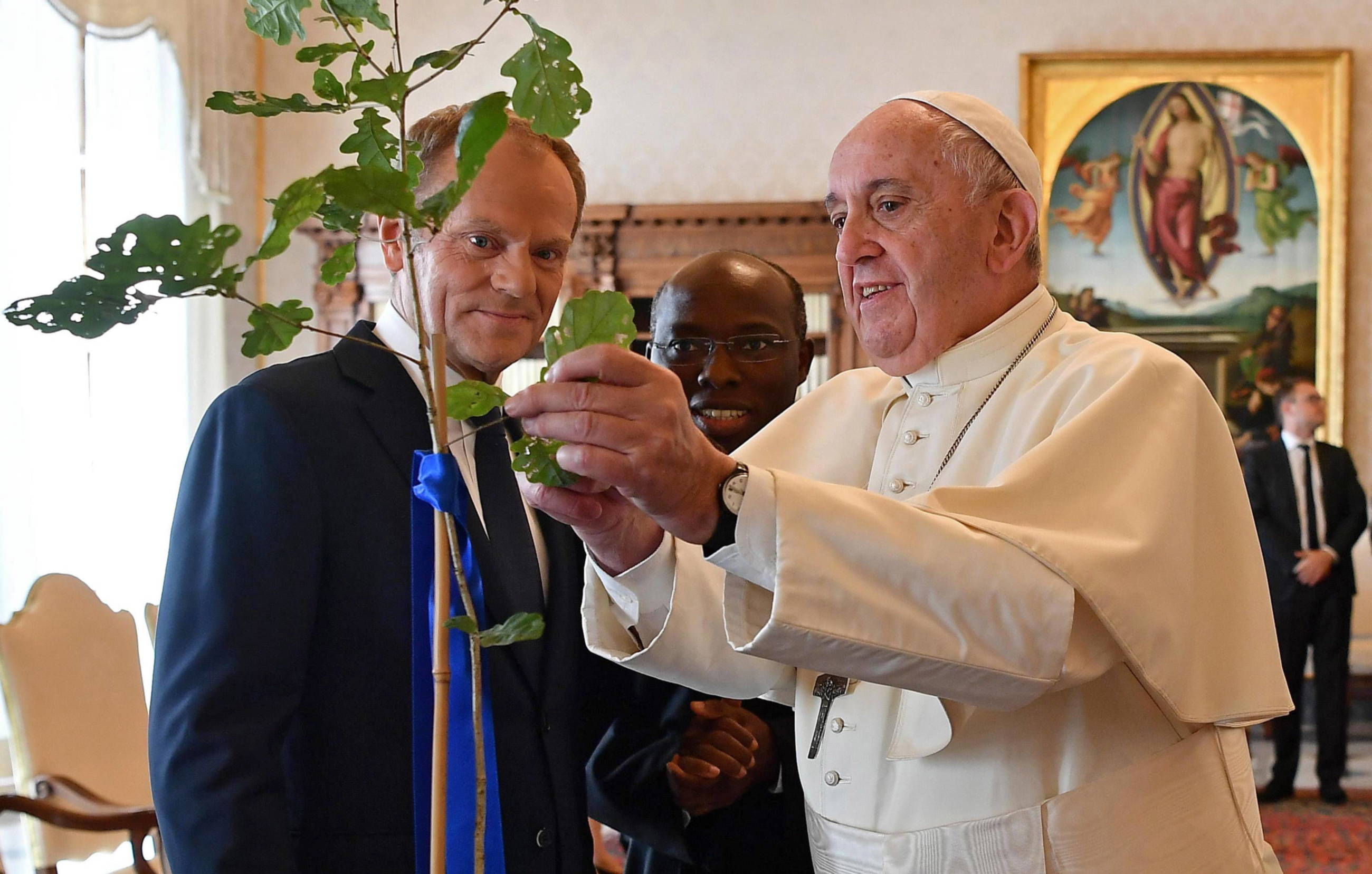 Donald Tusk i papież Franciszek