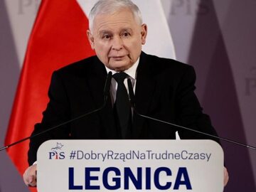 Prezes PiS Jarosław Kaczyński w Legnicy
