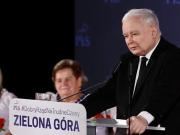 Prezes PiS Jarosław Kaczyński w Zielonej Górze