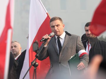 Prezes Stowarzyszenia Marsz Niepodległości Robert Bąkiewicz