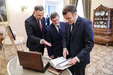 Prezydenci Andrzej Duda i Emmanuel Macron
