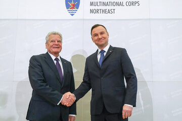 Prezydenci Polski Andrzej Duda i Niemiec Joachim Gauck