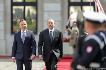 Prezydenci Polski i Azerbejdżanu: Andrzej Duda i Ilham Alijew