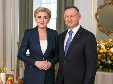 Prezydent Andrzej Duda i Agata Kornhauser-Duda składają życzenia w Święta Wielkanocne 2022 r.