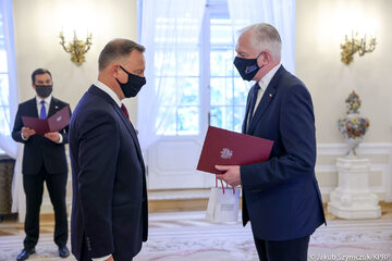 Prezydent Andrzej Duda i Jarosław Gowin