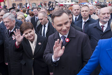 Prezydent Andrzej Duda i premier Beata Szydło