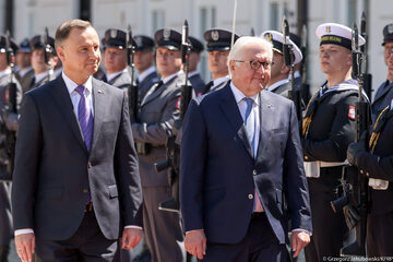 Prezydent Andrzej Duda i prezydent RFN Frank-Walter Steinmeier w Warszawie
