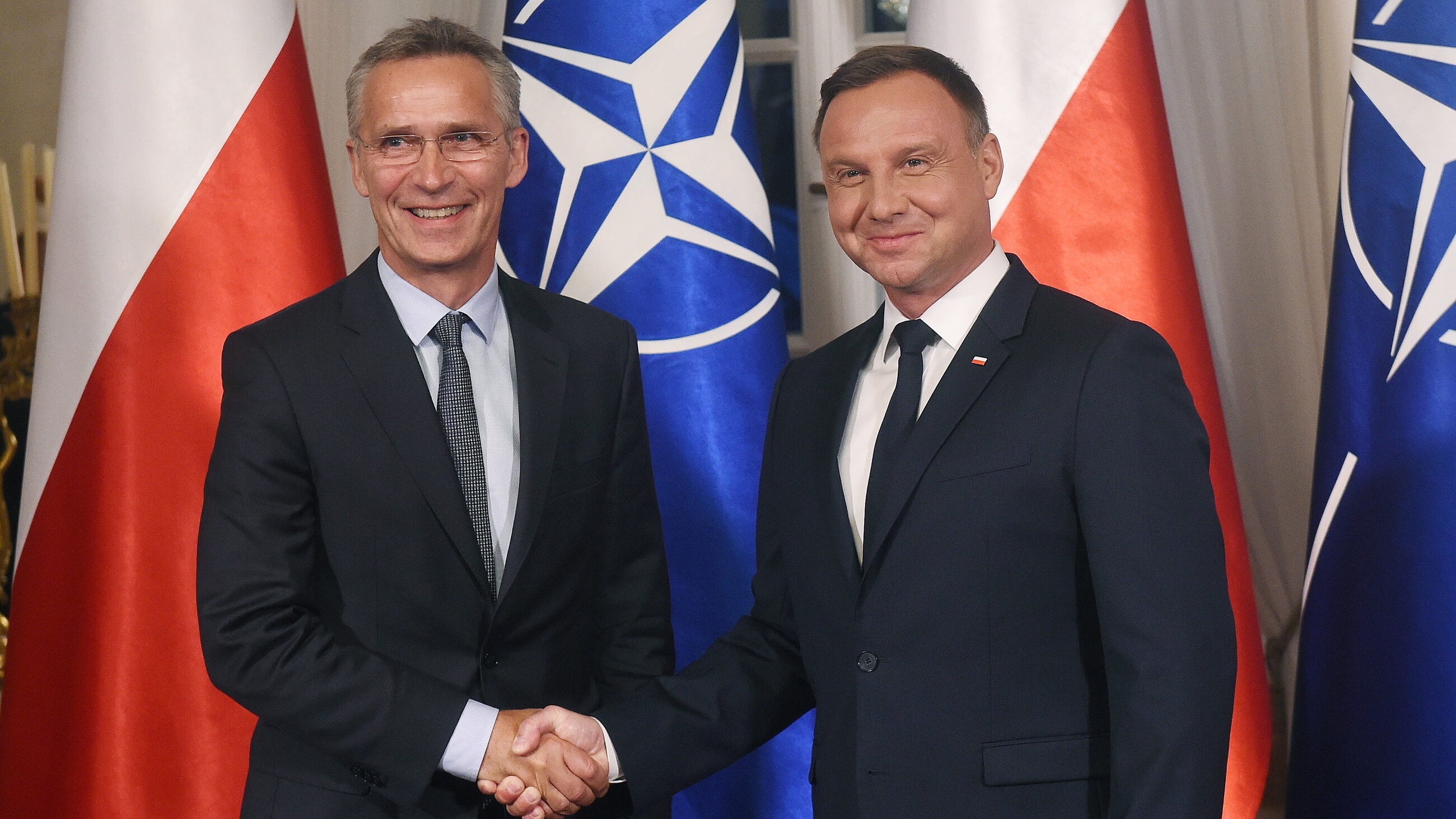 Prezydent Andrzej Duda i sekretarz generalny NATO Jens Stoltenberg