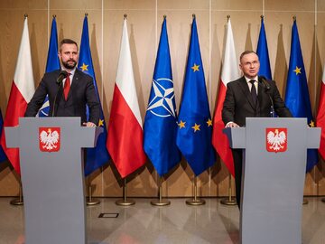 Prezydent Andrzej Duda i szef MON Władysław Kosiniak-Kamysz