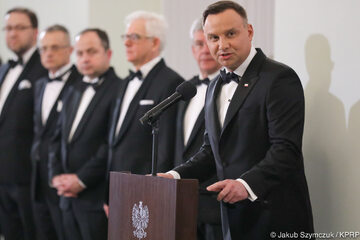 Prezydent Andrzej Duda na spotkaniu z dyplomatami