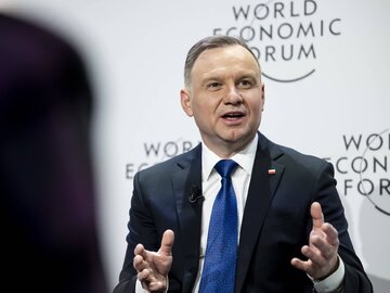 Prezydent Andrzej Duda na zjeździe Światowego Forum Ekonomicznego w Davos